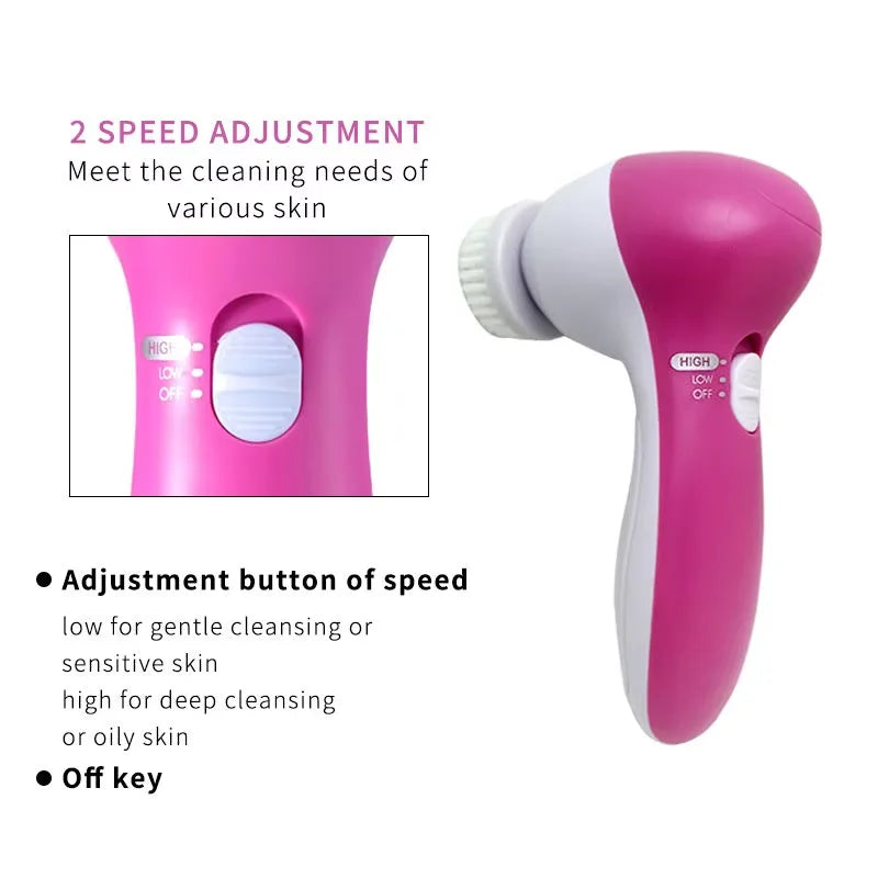 5 IN 1 Electric Facial Cleaner Brush