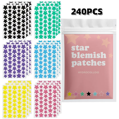 240 pieces of multi-color star acne patches