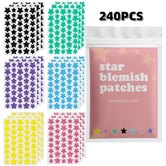 240 pieces of multi-color star acne patches