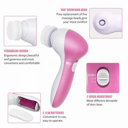 5 IN 1 Electric Facial Cleaner Brush