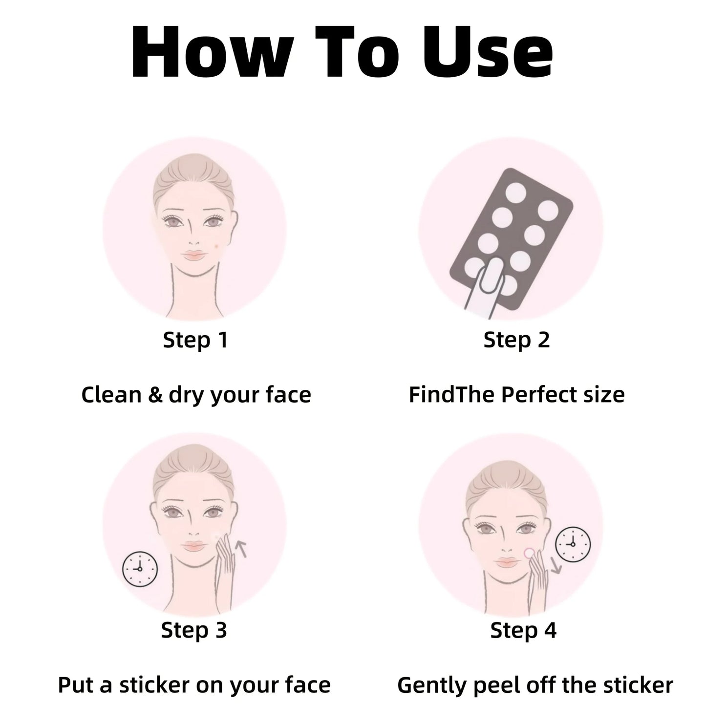 180/360PCS Invisible Acne Sticker